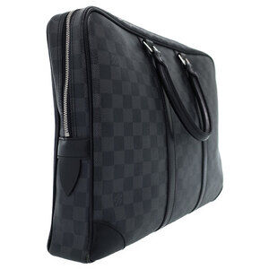 Louis Vuitton Document Graphite Business Porte Damier Voyage Black Bag